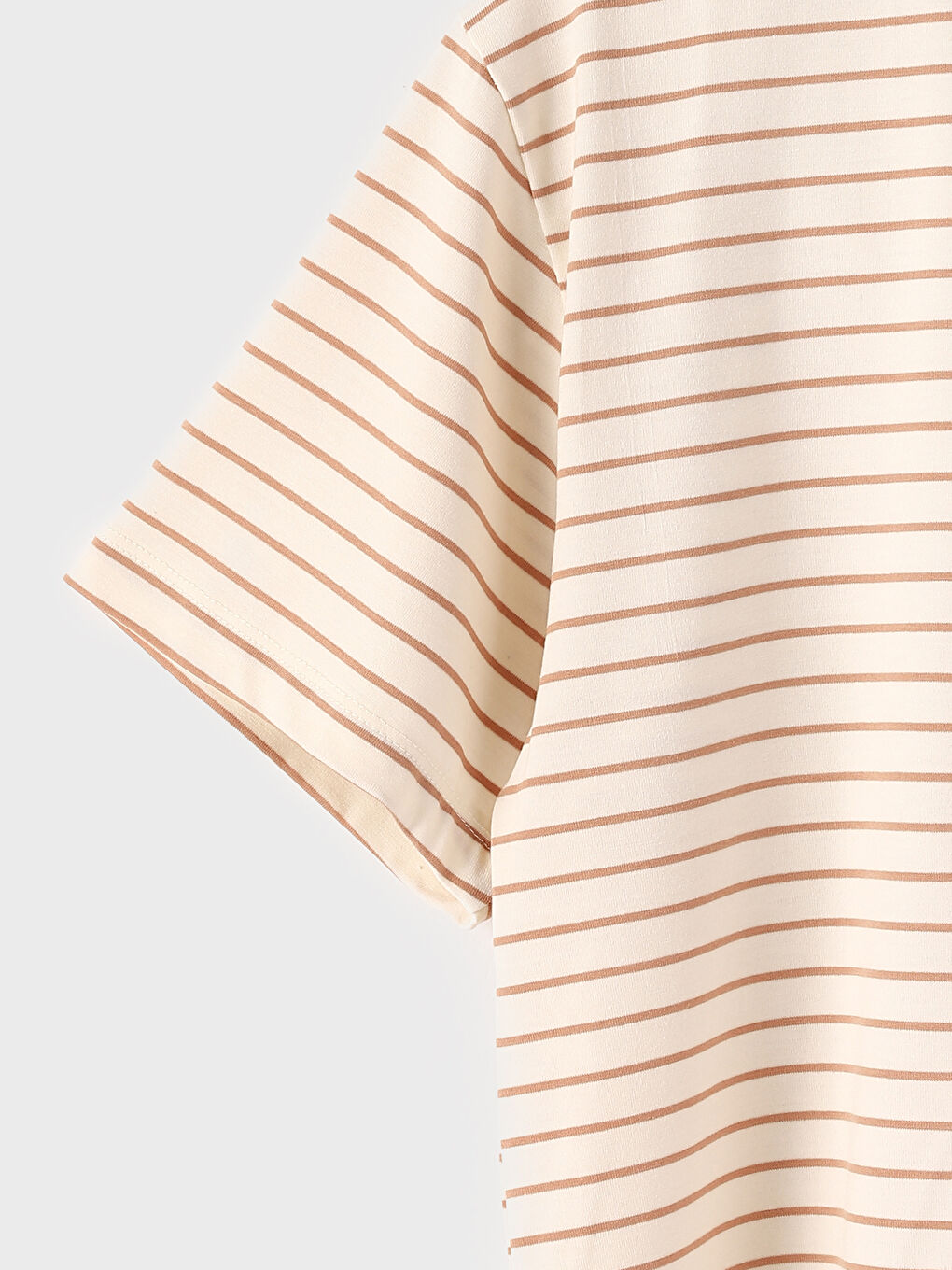 Crew Neck Striped Women's T-Shirt-3