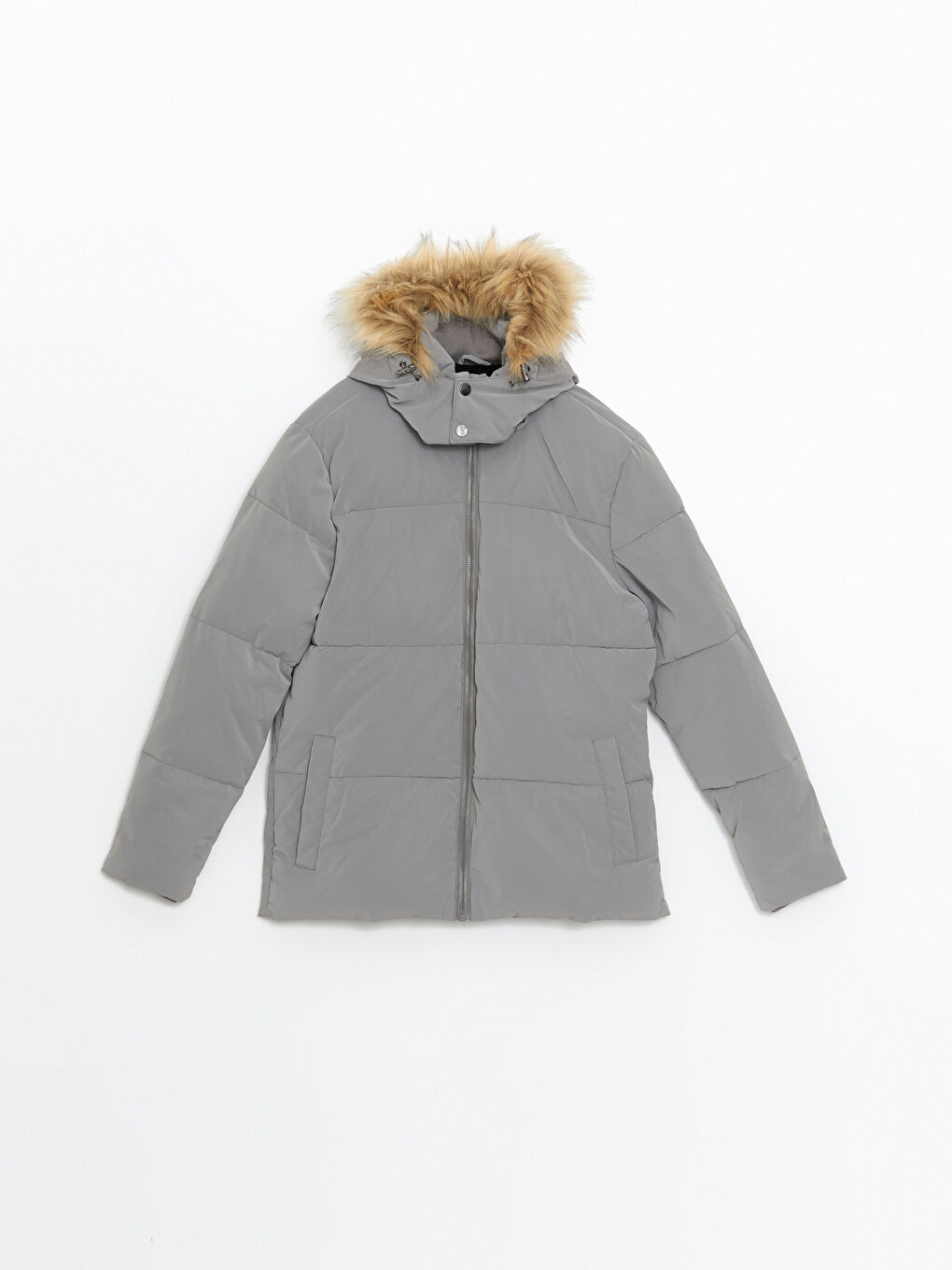 Standard Fit Hooded Men's Puffer Coat-5