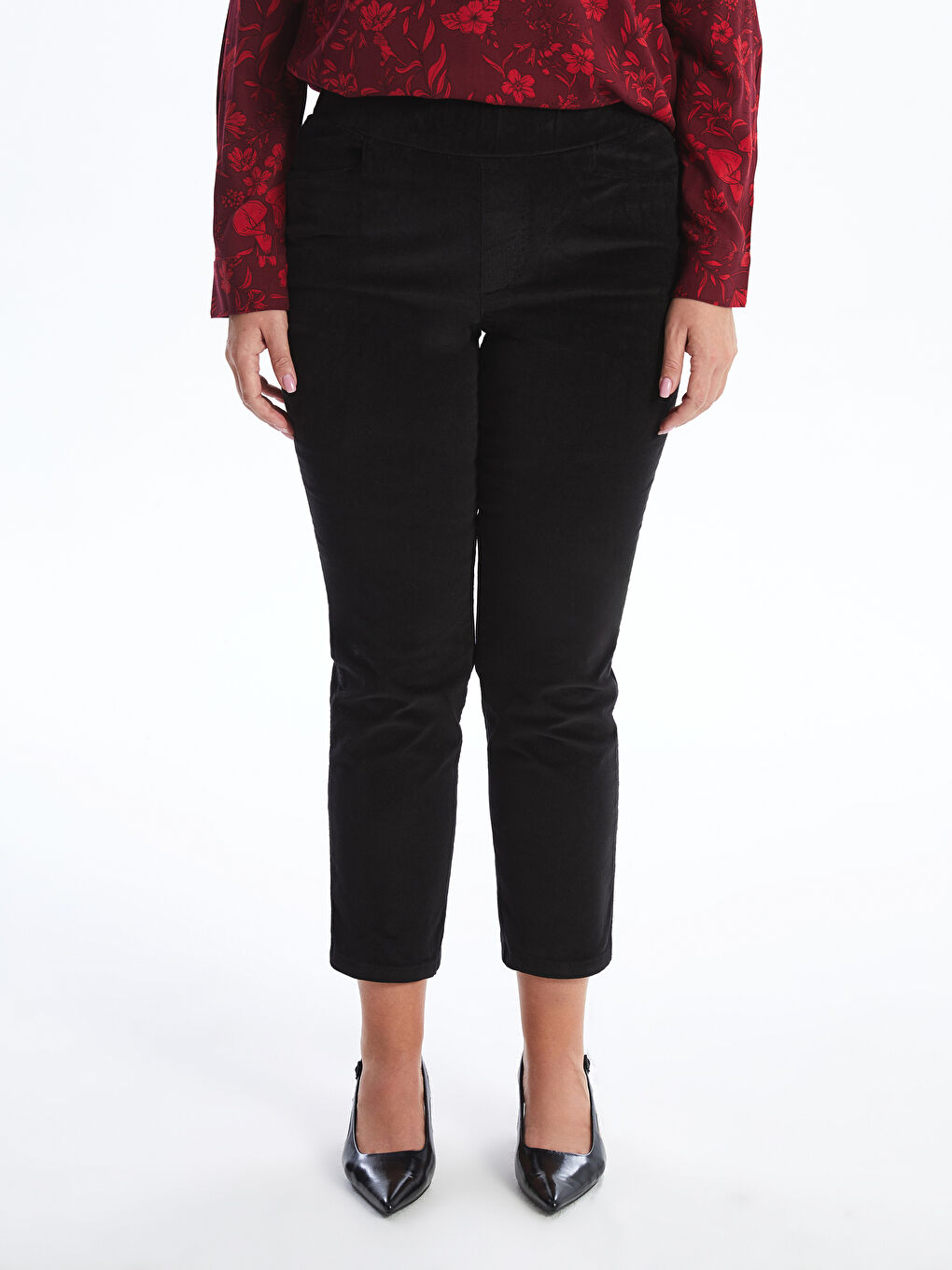 Elastic Waist Velvet Women'S Pants -W4DK83Z8-CVL
