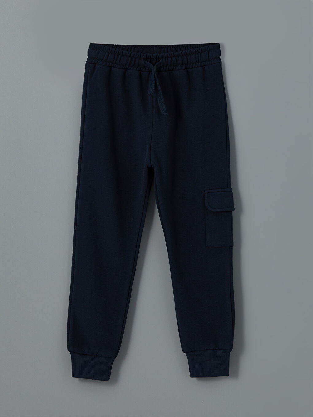 Lacivert Beli Lastikli Erkek Çocuk Kargo Eşofman Altı