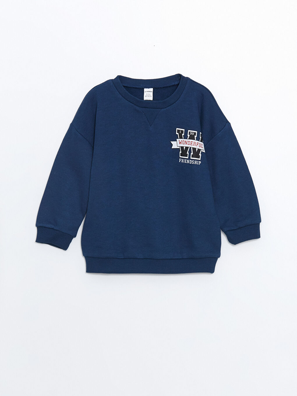 LCW Kids Crew Neck Printed Baby Boys' Sweatshirt and Pants 2 Pack Set -W4DL25Z1-HSD