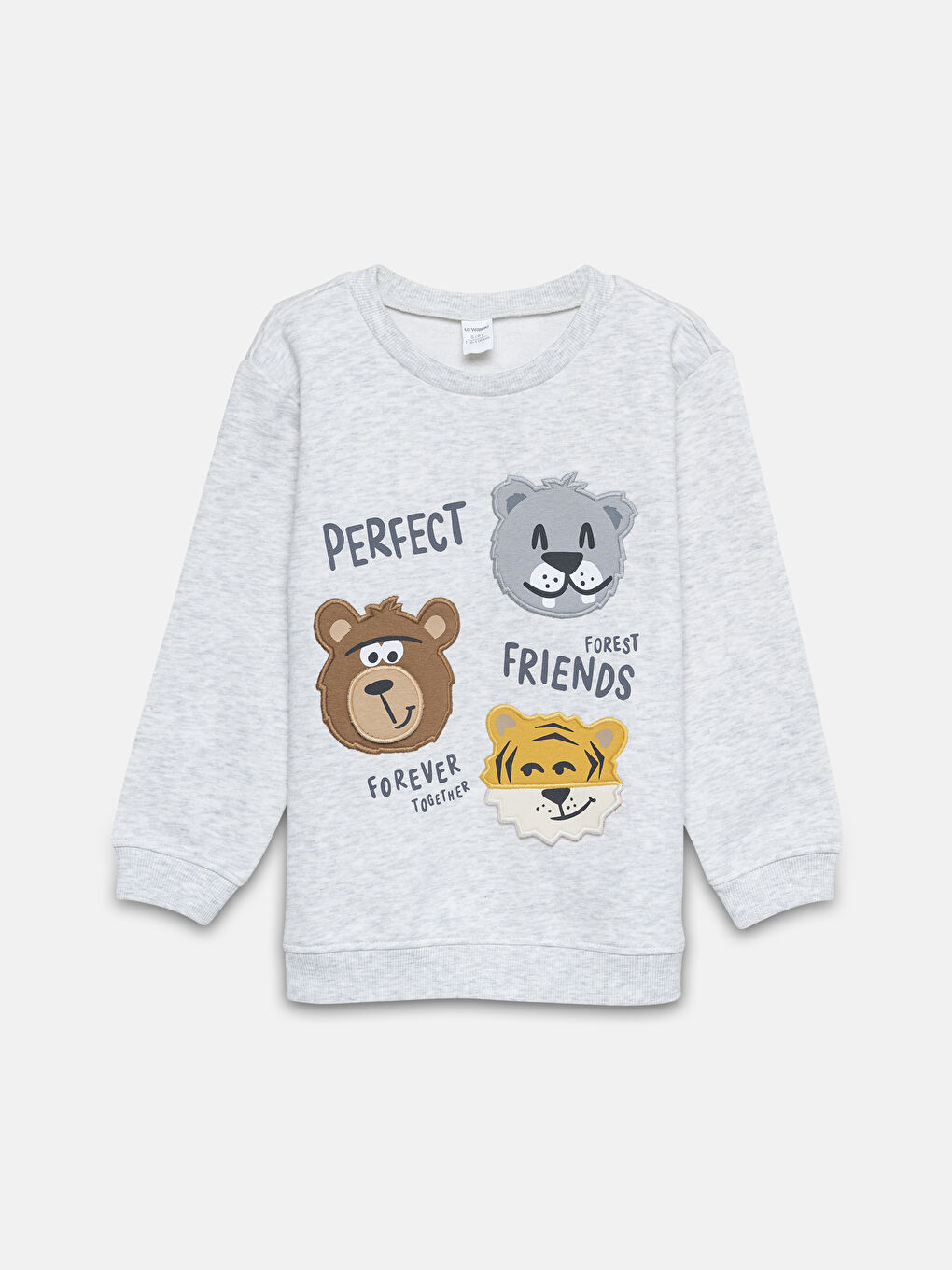 LCW Kids Crew Neck Long Sleeve Printed Baby Boys' Sweatshirt and Sweatpants 2 Pack Set -W4DL52Z1-CX8
