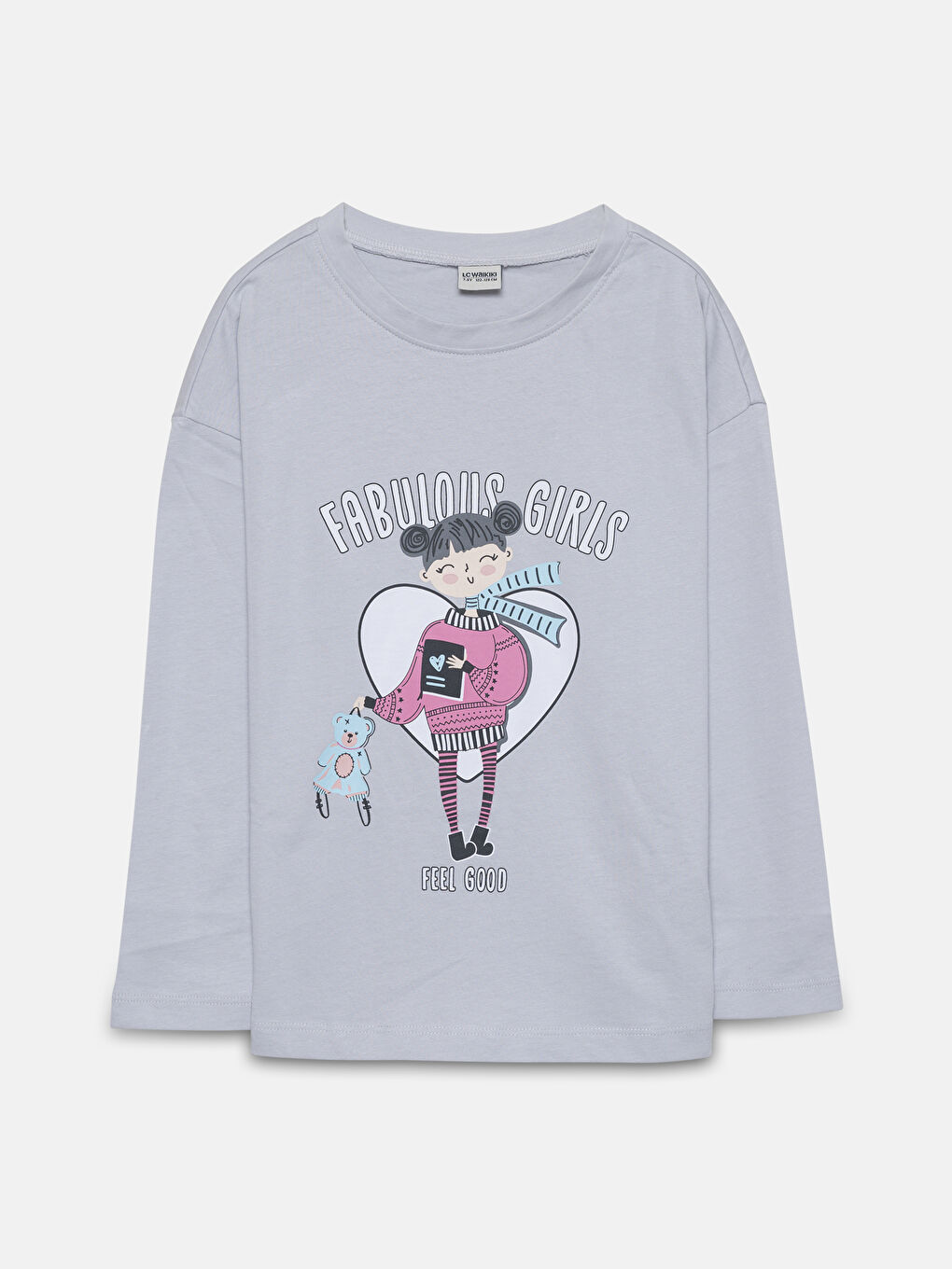 LCW Kids Crew Neck Girls' Pyjama Set -W4DL70Z4-G0Z