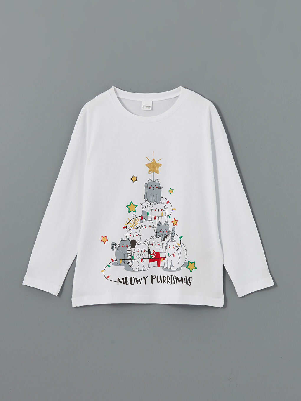 Ensemble de Pyjama de Noël à Col Rond pour Filles-1