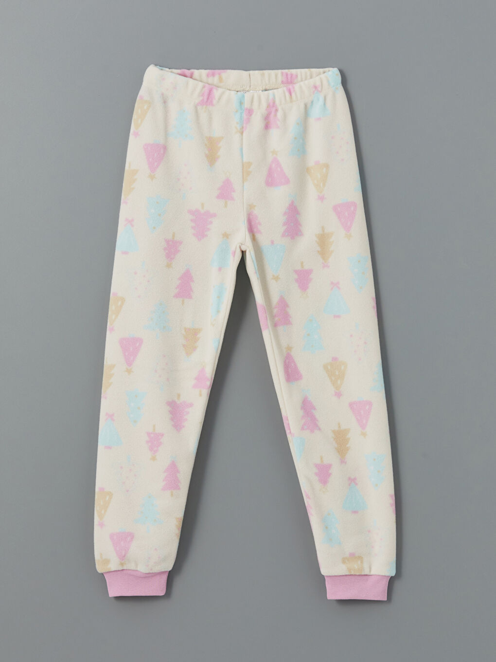 LCW Kids Pembe Bisiklet Yaka Kız Çocuk Pijama Takımı - 3