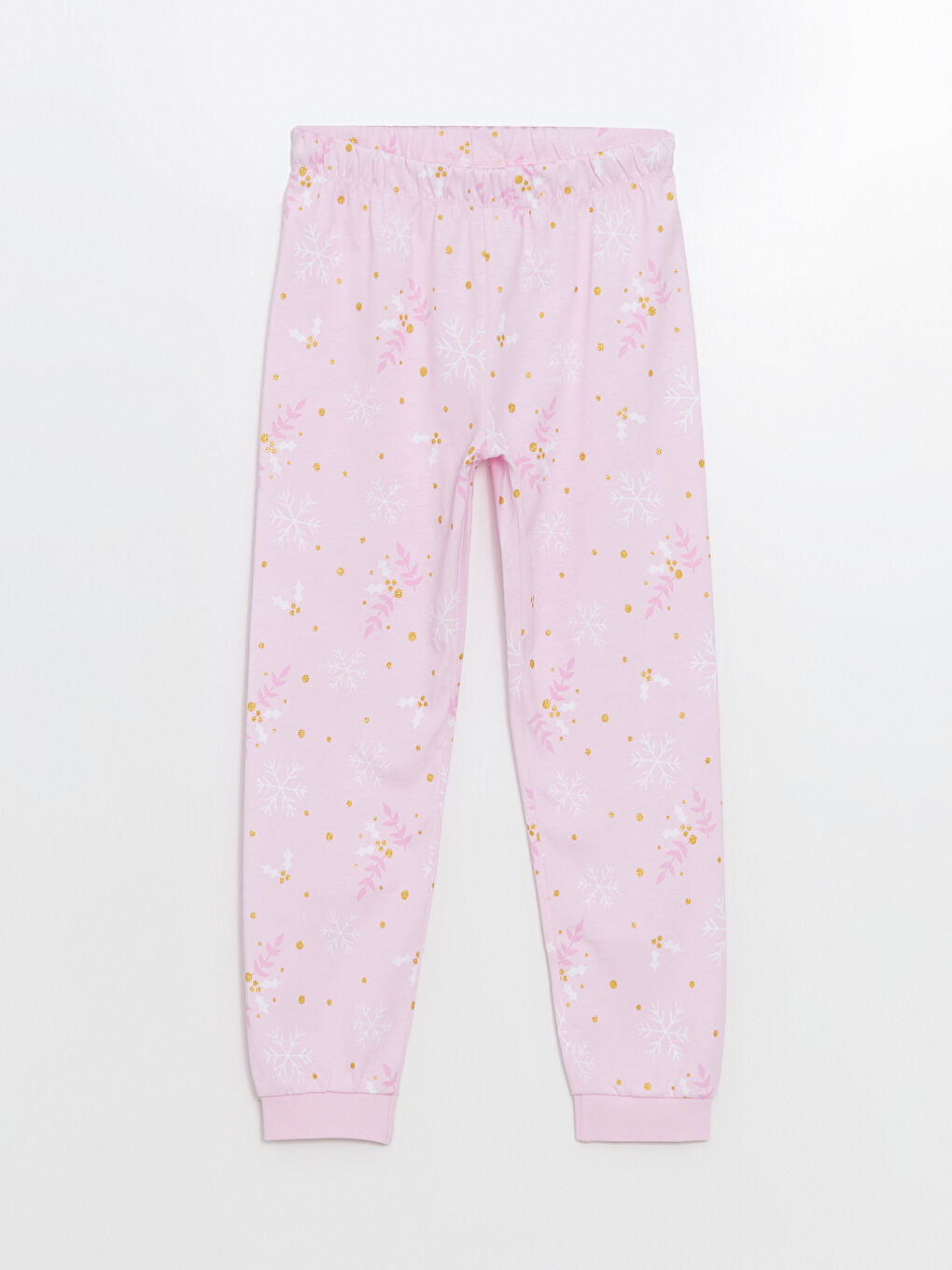 LCW Kids Pembe Beli Lastikli Kız Çocuk Pijama Alt