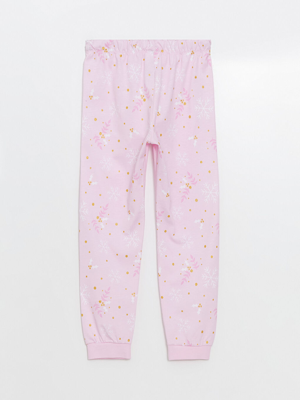 LCW Kids Pembe Beli Lastikli Kız Çocuk Pijama Alt - 1