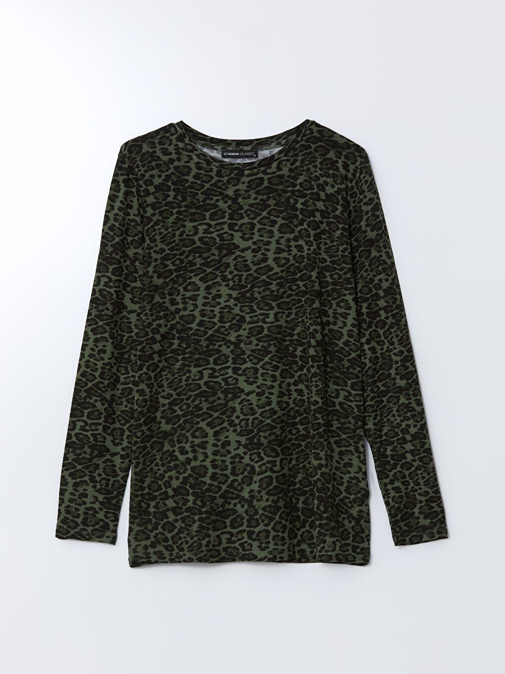 Crew Neck Patterned Women's Blouse -W4DN08Z8-LS6