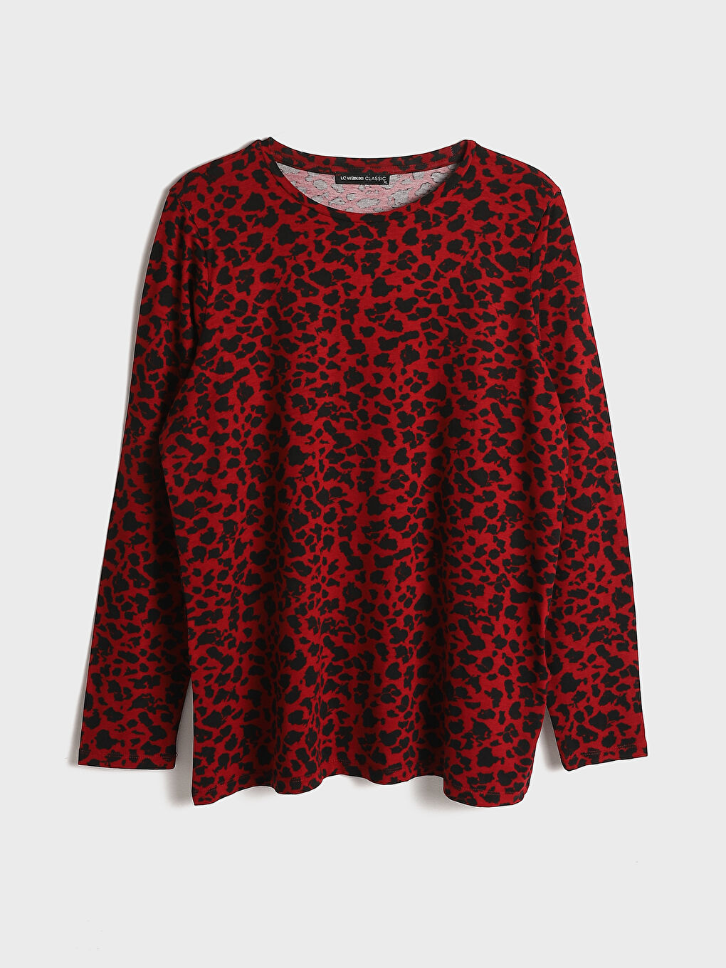 Crew Neck Patterned Women's Blouse -W4DN08Z8-LTQ