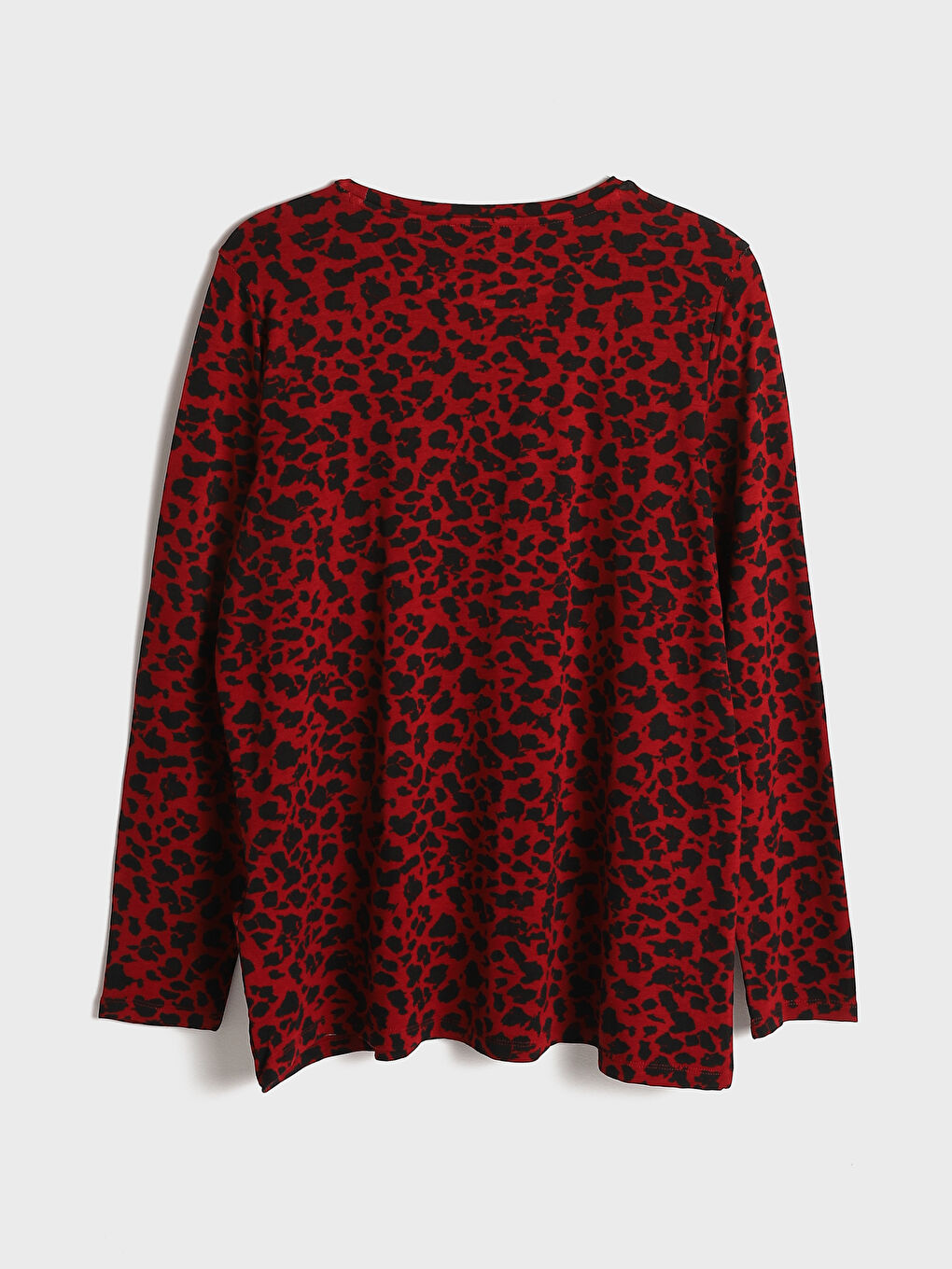 Crew Neck Patterned Women's Blouse -W4DN08Z8-LTQ