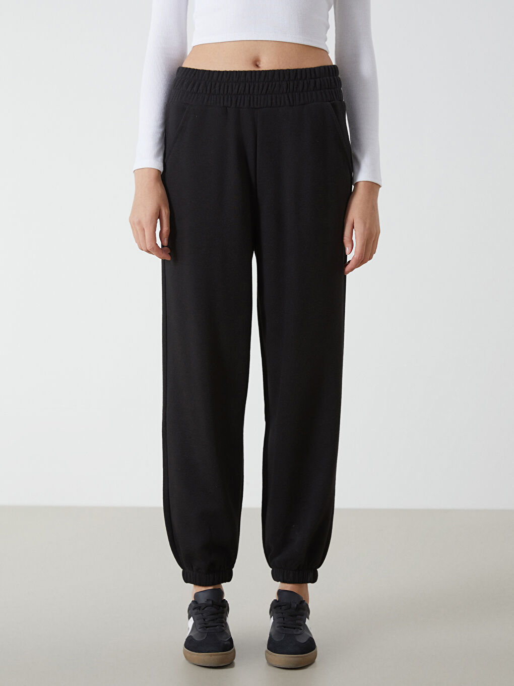LCW Vision Elasticated Waist Women's Jogger Sweatpants -W4DN10Z8-CVL