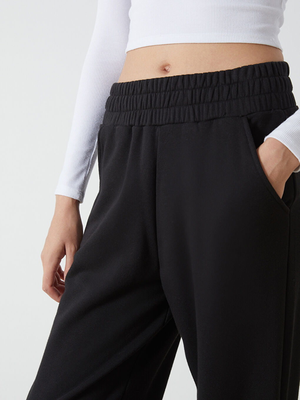 LCW Vision Elasticated Waist Women's Jogger Sweatpants -W4DN10Z8-CVL