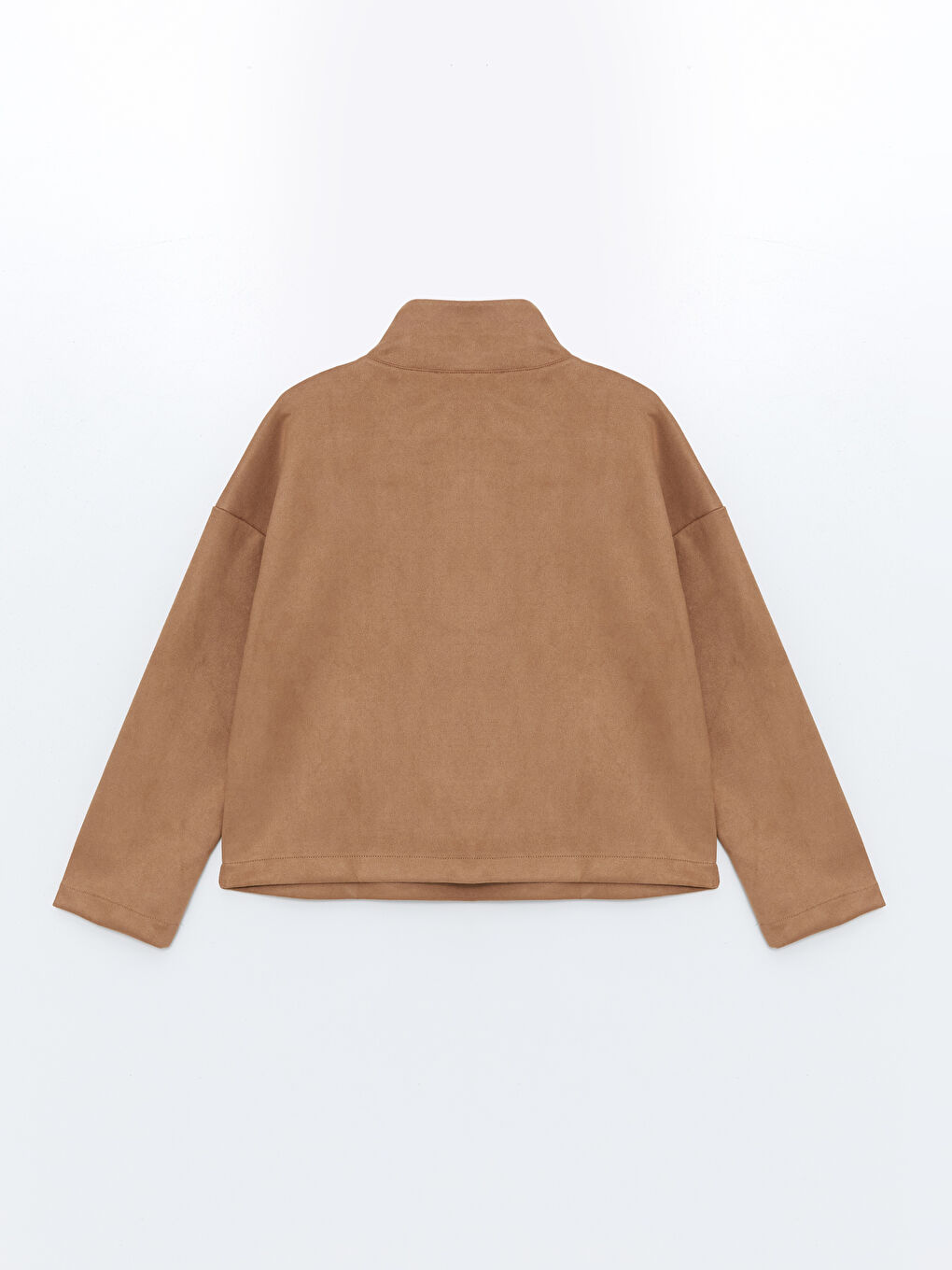 LCW Vision Devetüyü Dik Yaka Düz Oversize Kadın Sweatshirt - 5