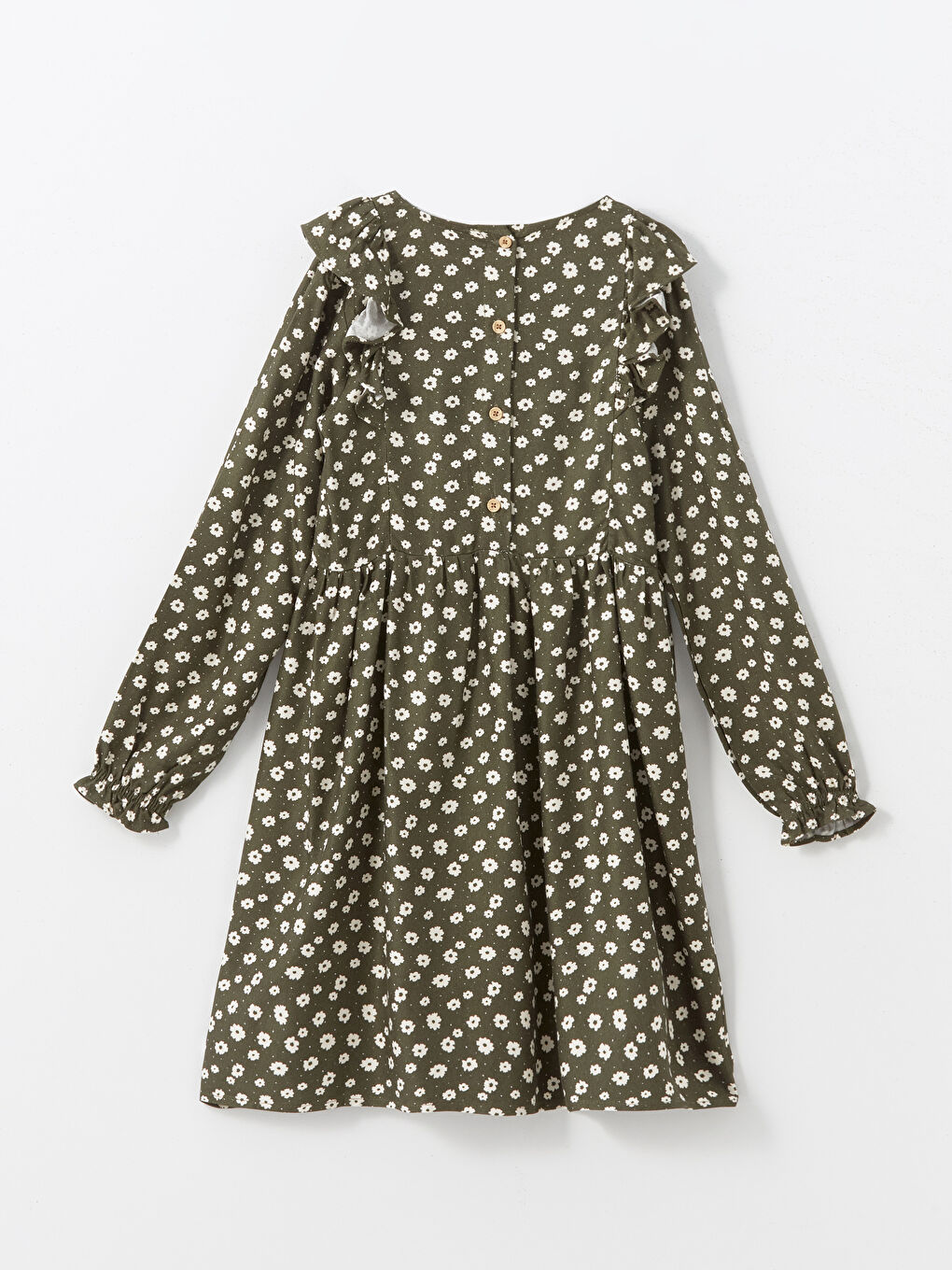 Crew Neck Floral Girls' Dress -W4DN22Z4-LRJ