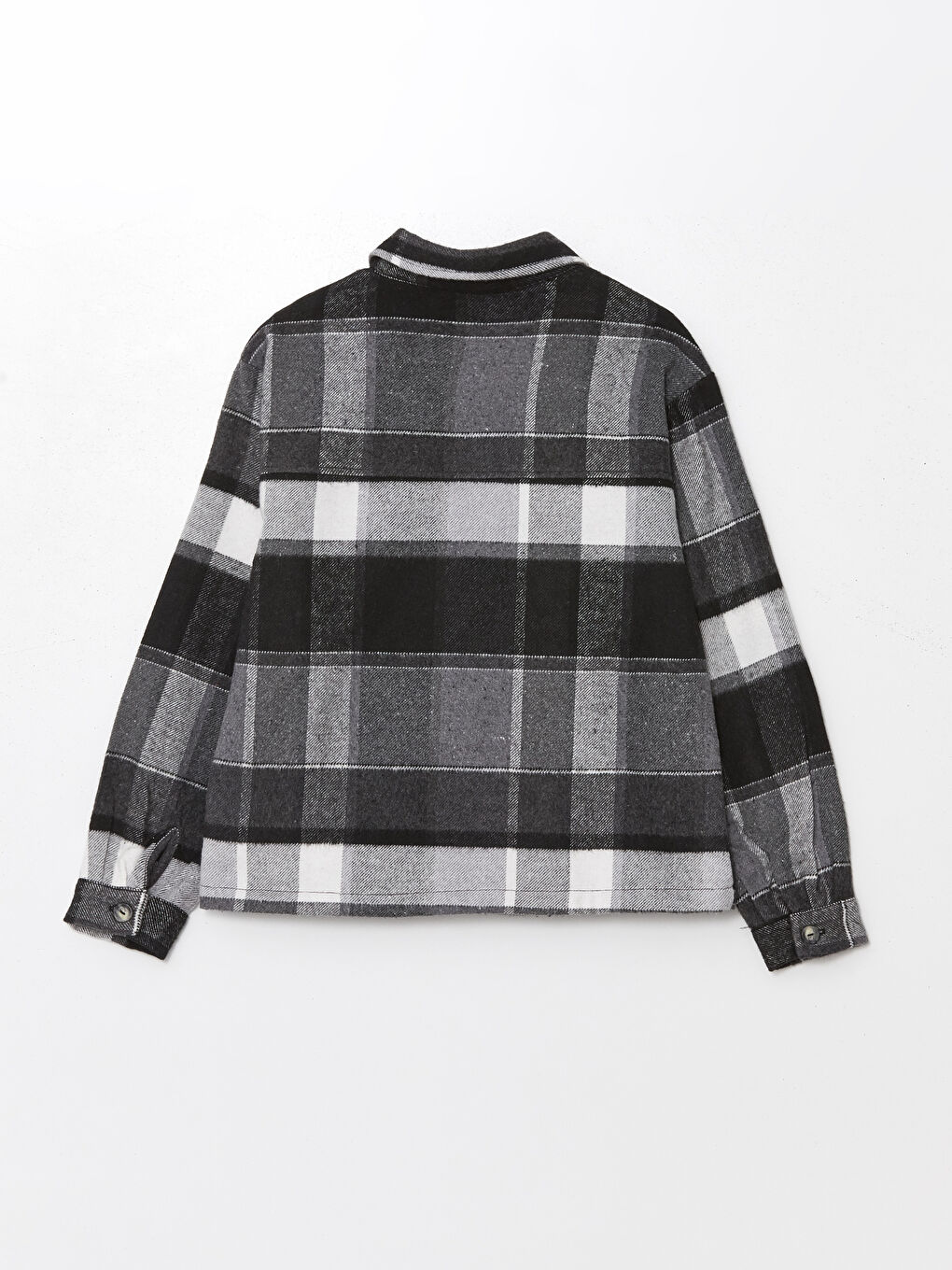 قميص كاروهات كم طويل للبنات-1