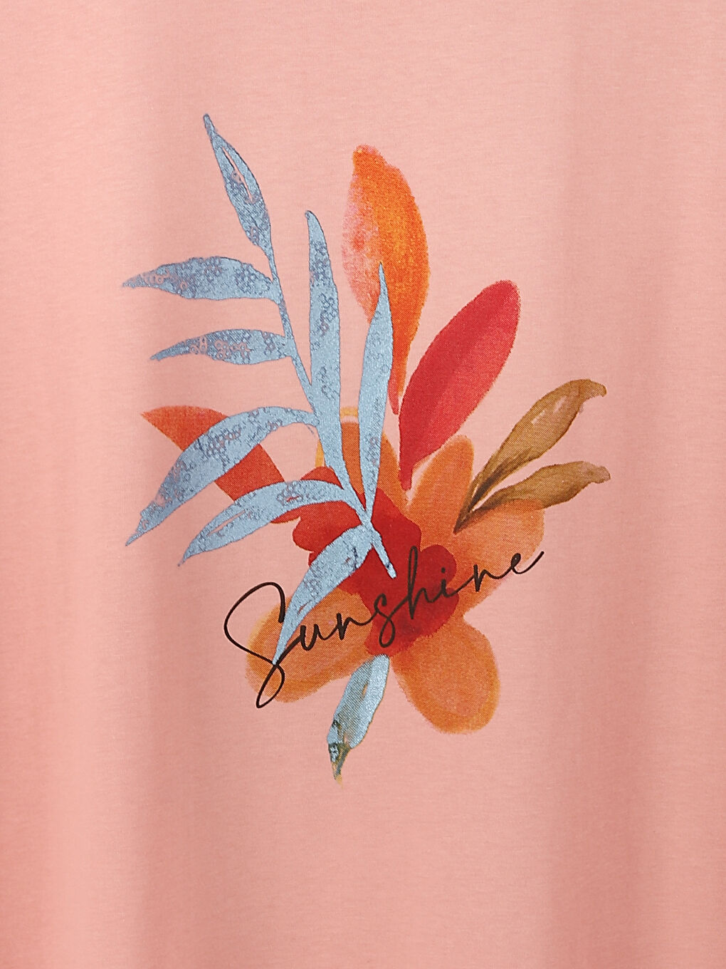 Crew Neck Printed Short Sleeve Women's T-Shirt-5