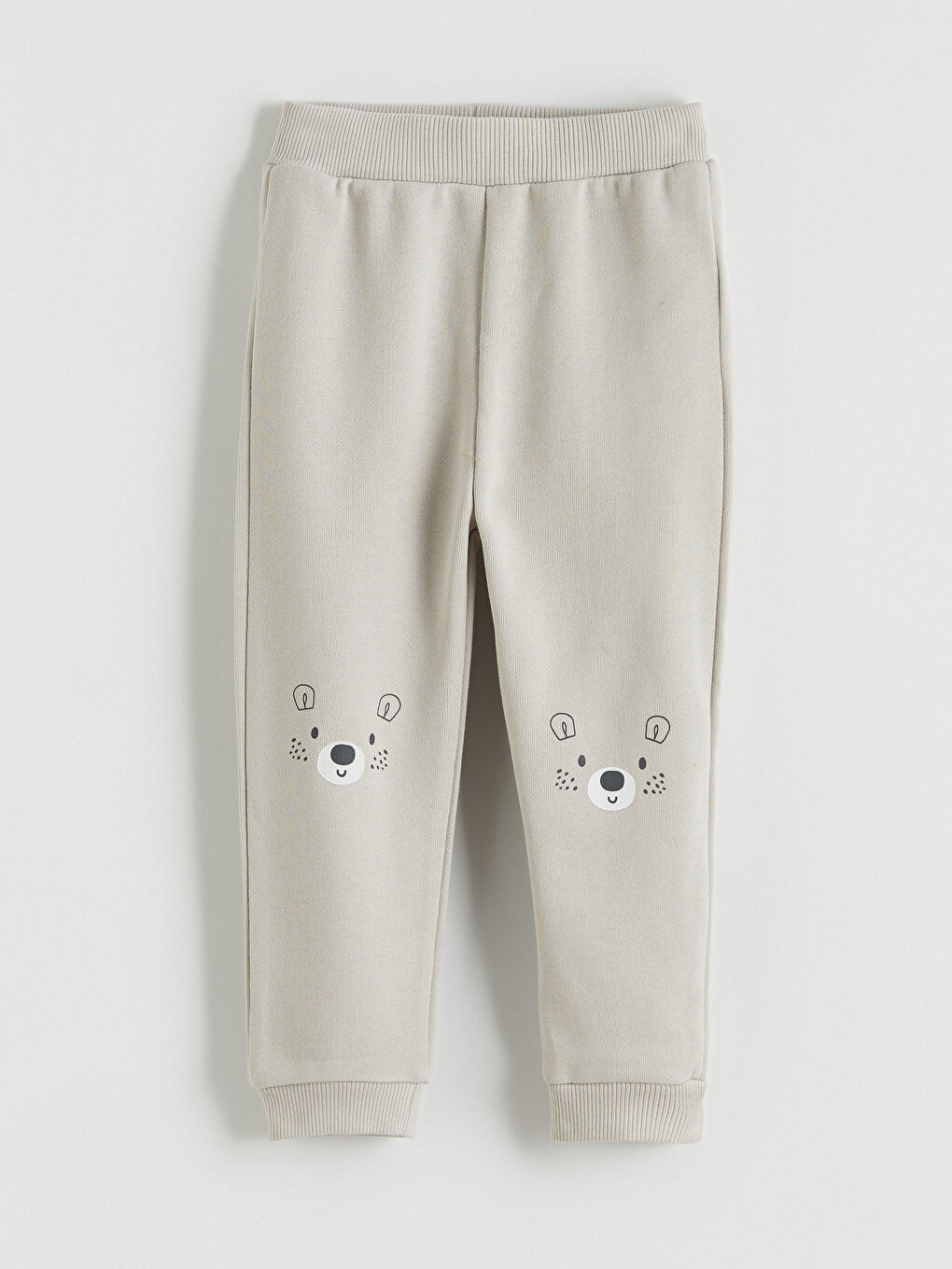 Gri Beli Lastikli Erkek Bebek Jogger Eşofman Altı
