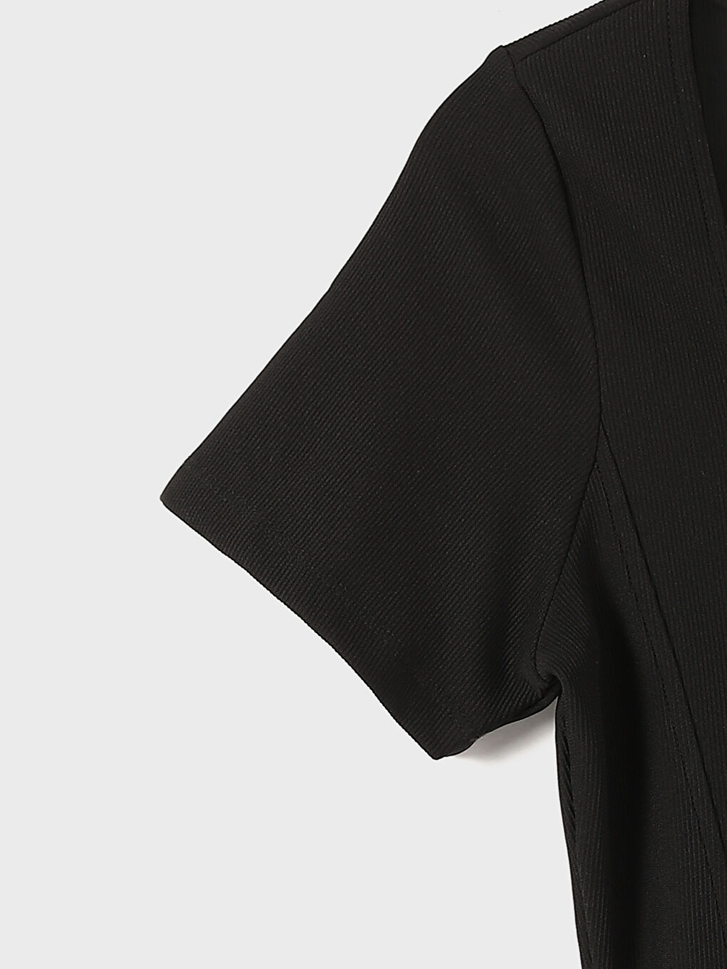 Square Collar Plain Short Sleeve Women's Blouse-3