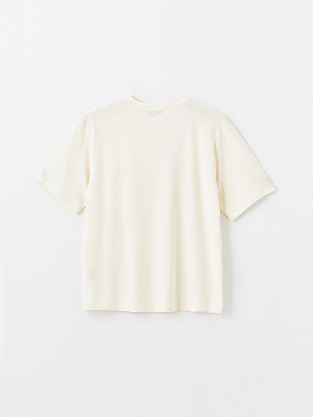 تيشيرت نسائي واسع بطبعة بياقة دائرية-5