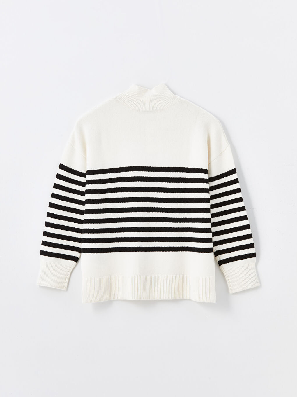 LCWAIKIKI Classic Halbrollkragen Gestreifter Damen Strickpullover -W4DO38Z8-FDV