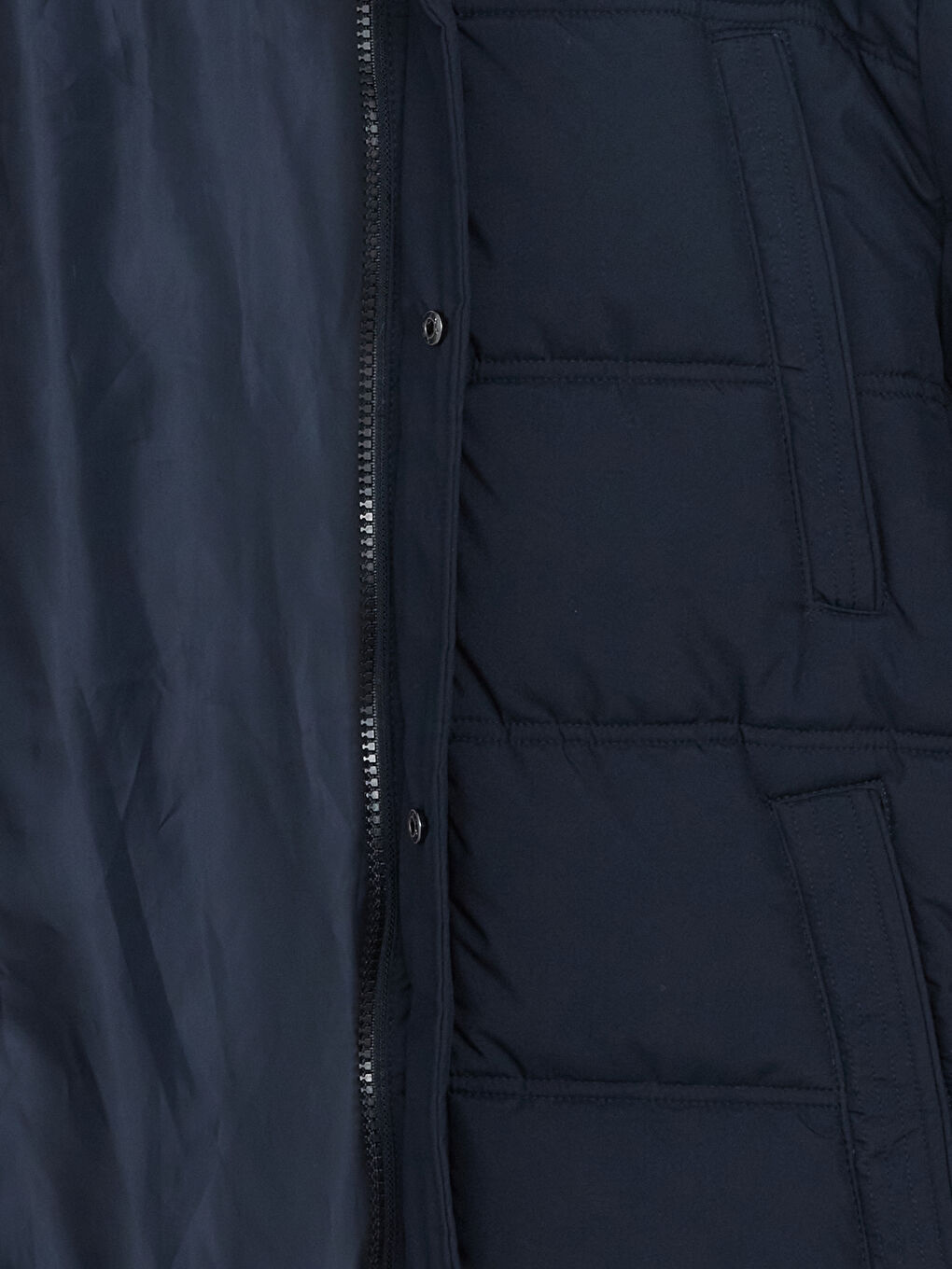 Ерлерге арналған стандартты пішім капюшонды пуховик пальто-7