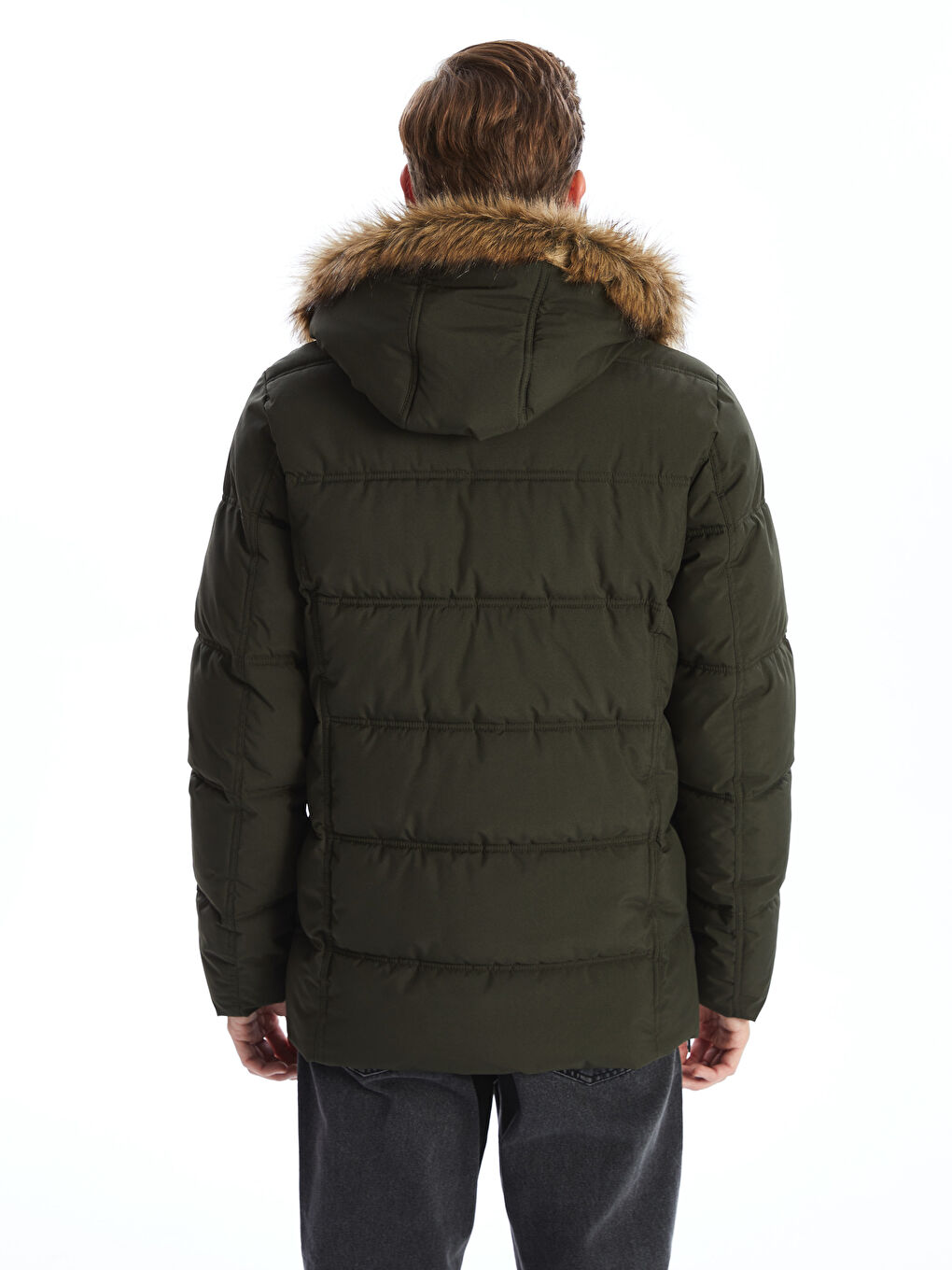 Standard Fit Hooded Men's Puffer Coat-4