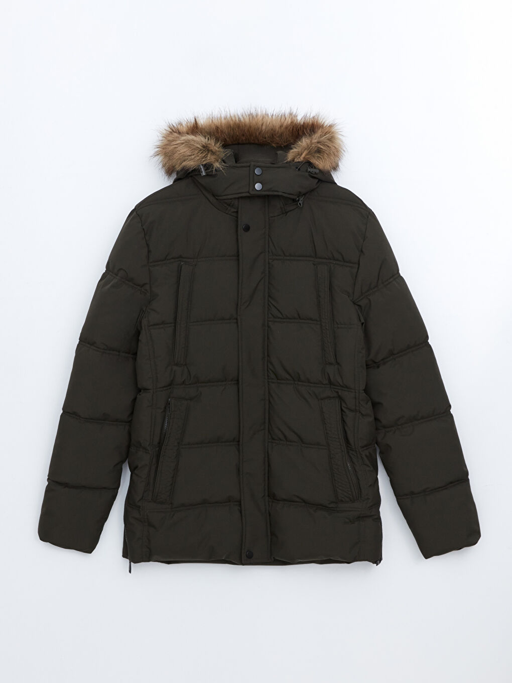 Standard Fit Hooded Men's Puffer Coat-5