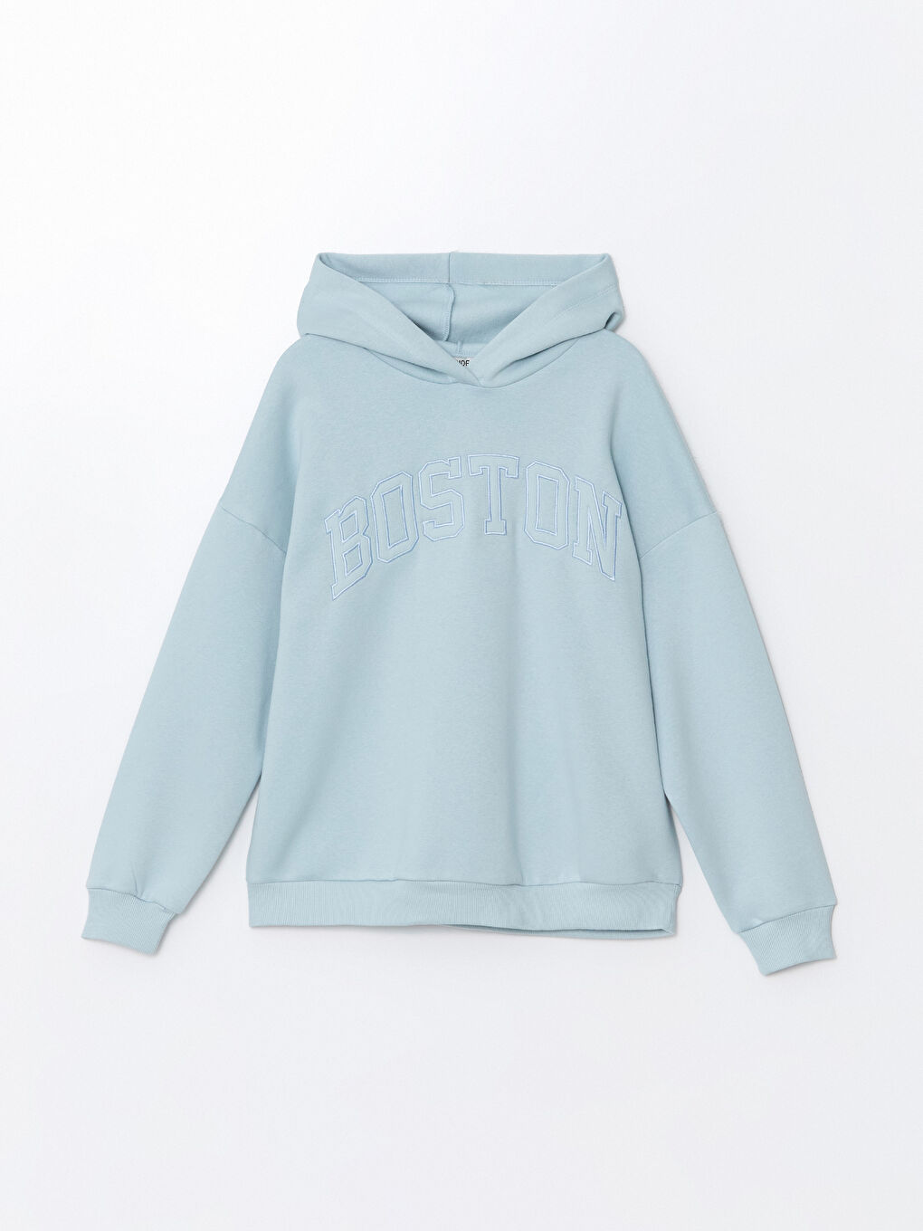 XSIDE Yeşil Nakışlı Oversize Kadın Kalın Hoodie - 4