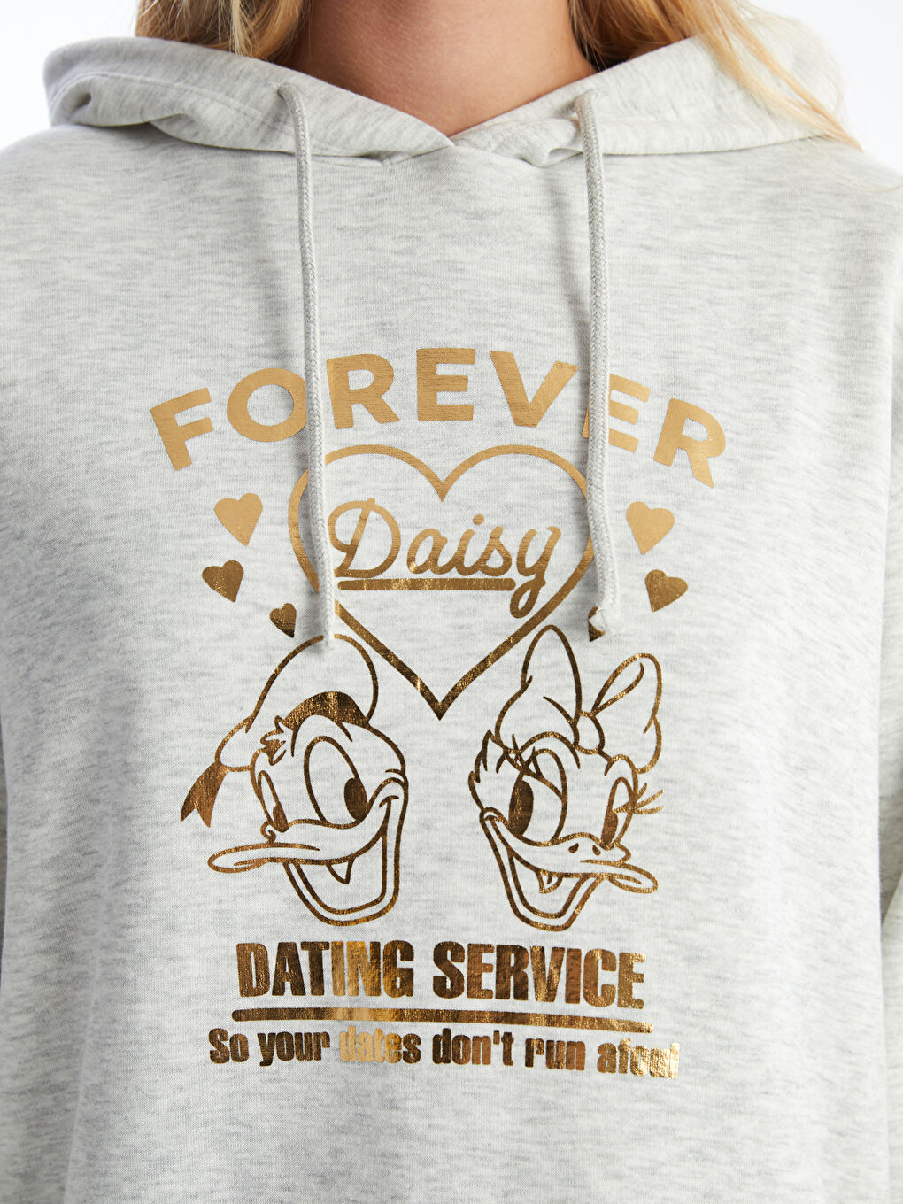 LCW Comfort Crew Neck Donald Duck Printed Women's Thick Sweatshirt -W4DO93Z8-EZB