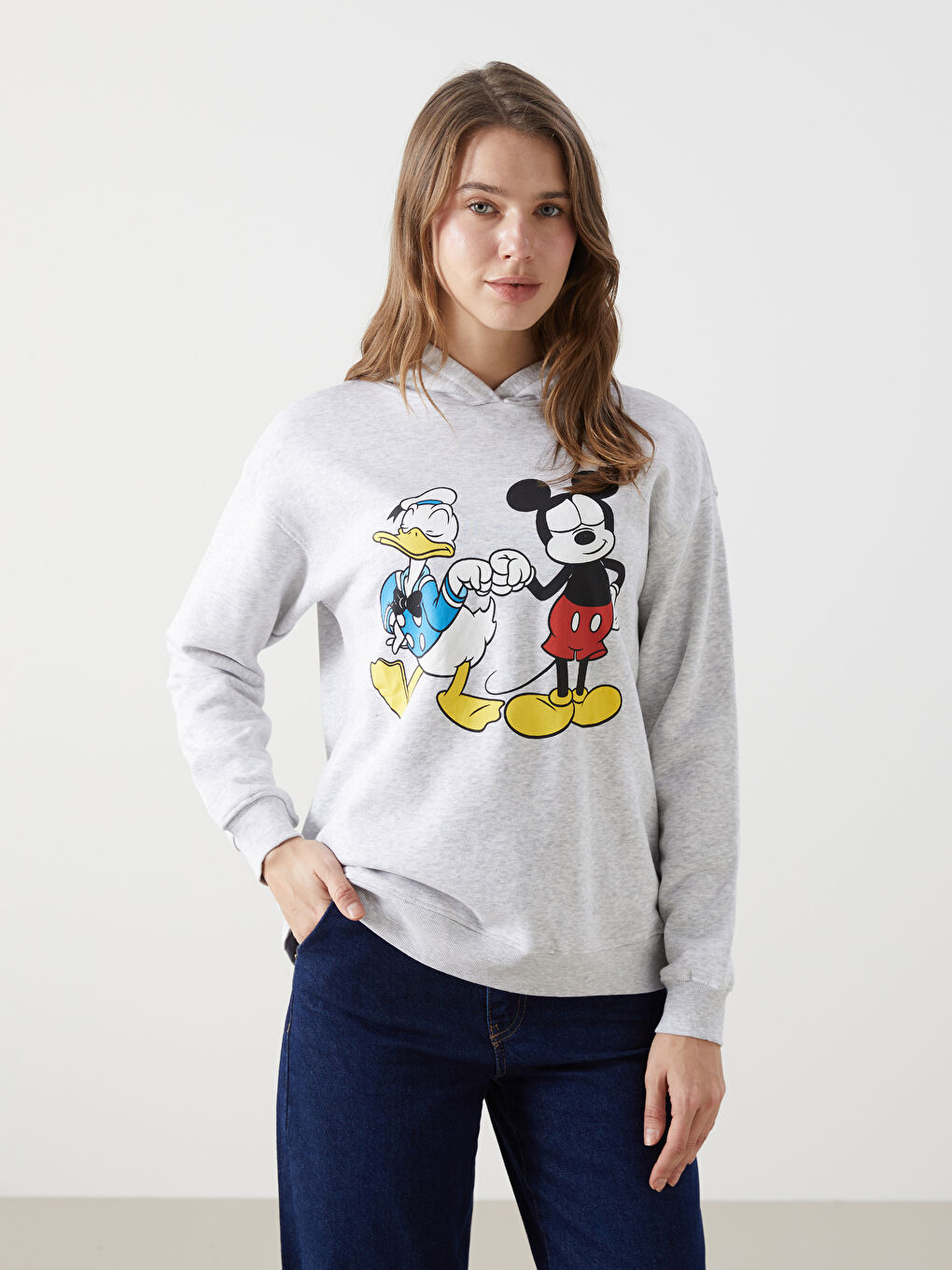 LCW Comfort كنزة رياضية رمادي امرأة -W4DO94Z8-F4L
