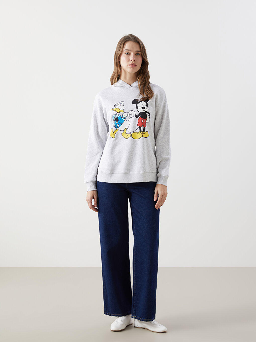 LCW Comfort كنزة رياضية رمادي امرأة -W4DO94Z8-F4L