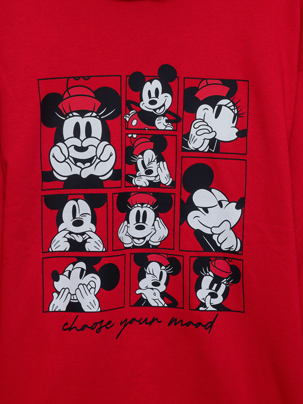 Hooded Mickey Mouse Printed Women's Sweatshirt-2