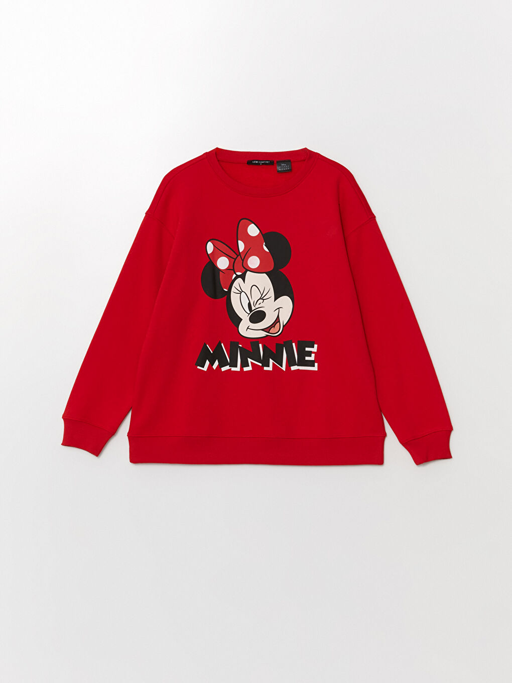 LCW Crew Neck Minnie Mouse Printed Women's Thick Sweatshirt -W4DP21Z8-HC3