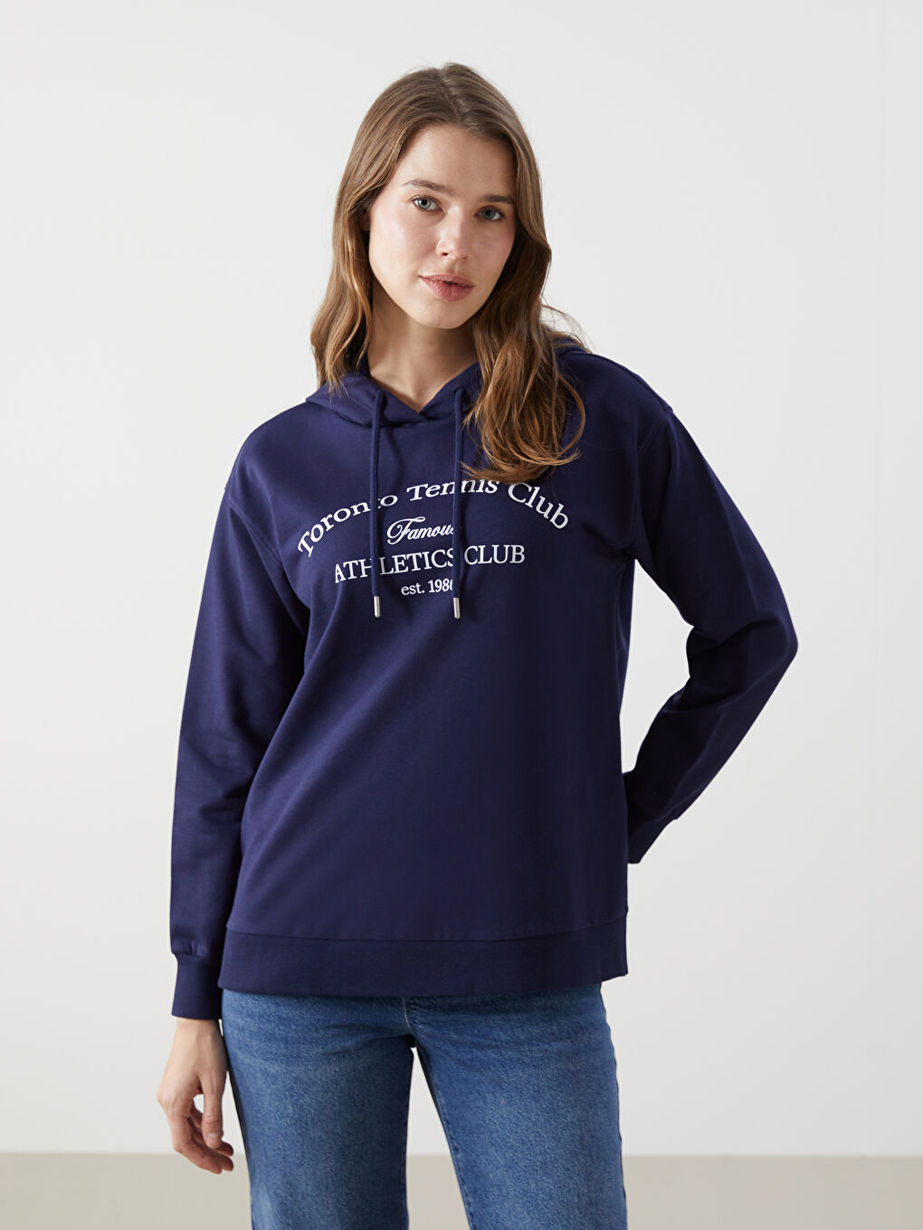 LCW Comfort Toronto Printed Women's Hoodie -W4DP30Z8-HFH