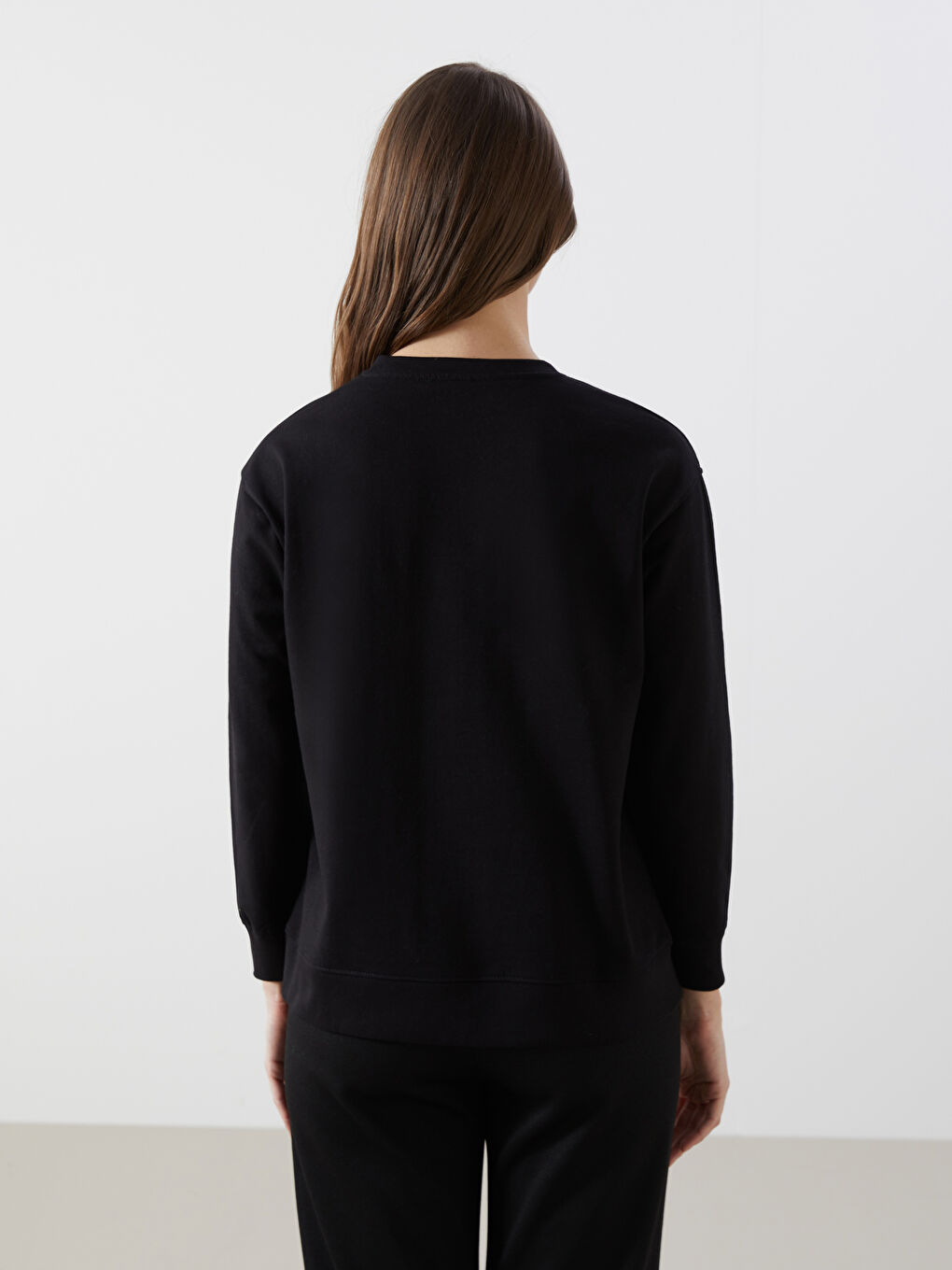 LCW Comfort Crew Neck Printed Women's Sweatshirt -W4DP54Z8-CVL