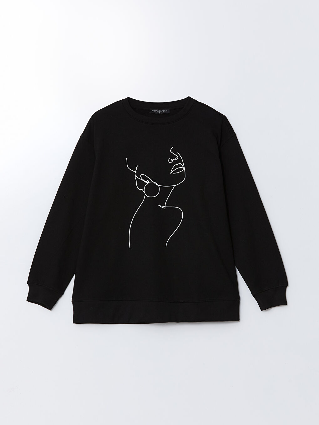 LCW Comfort Crew Neck Printed Women's Sweatshirt -W4DP54Z8-CVL