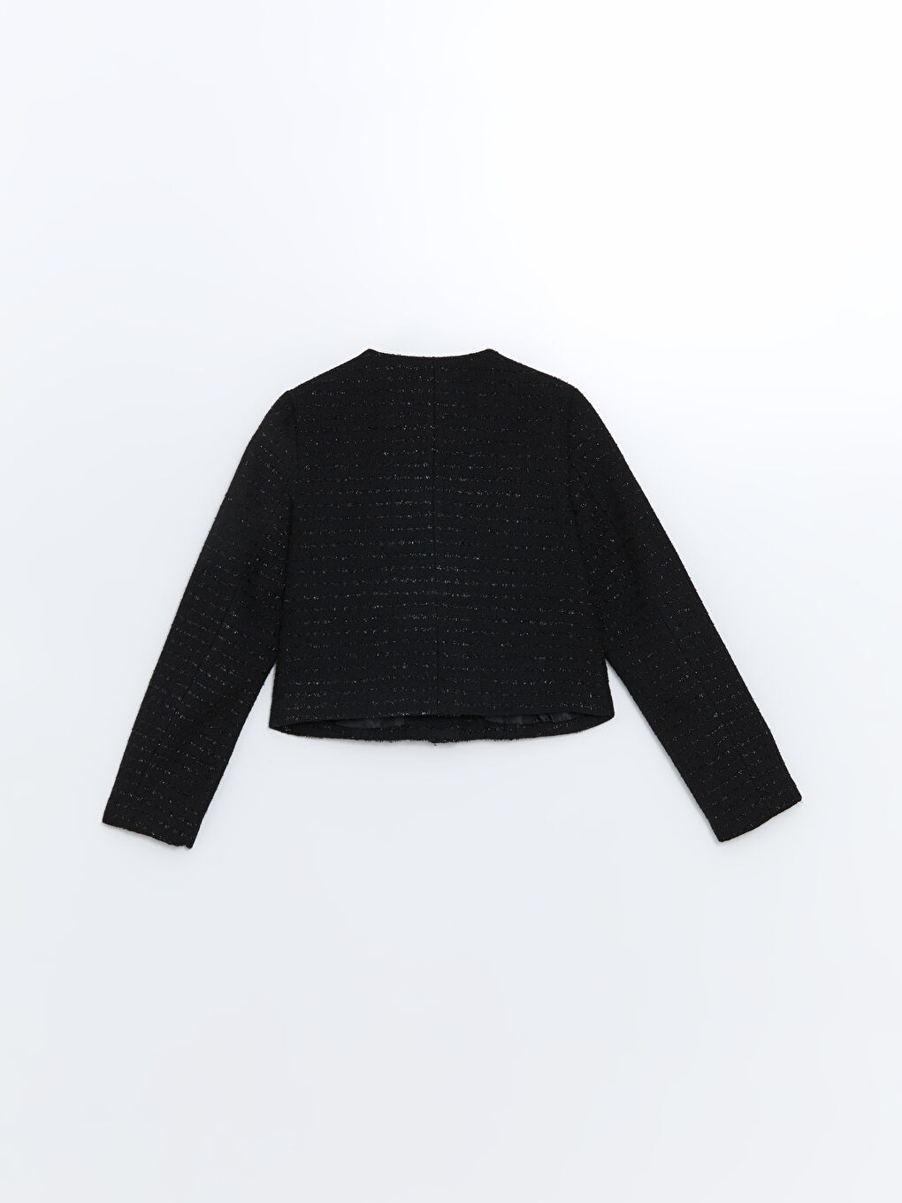 LCW Vision Crew Neck Textured Women's Tweed Jacket -W4DP95Z8-CVL