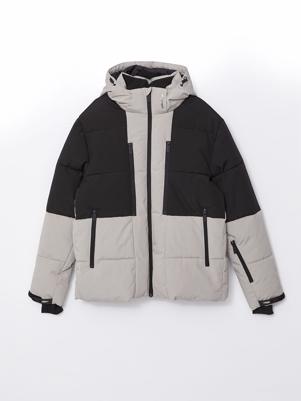 Standard Pattern Hooded Men's Ski Jacket -W4DQ17Z8-T6R