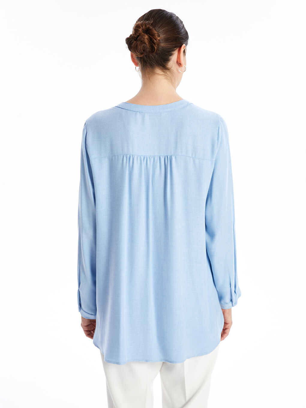 LCW Grace Notch Neck Women's Blouse -W4DQ43Z8-UCL
