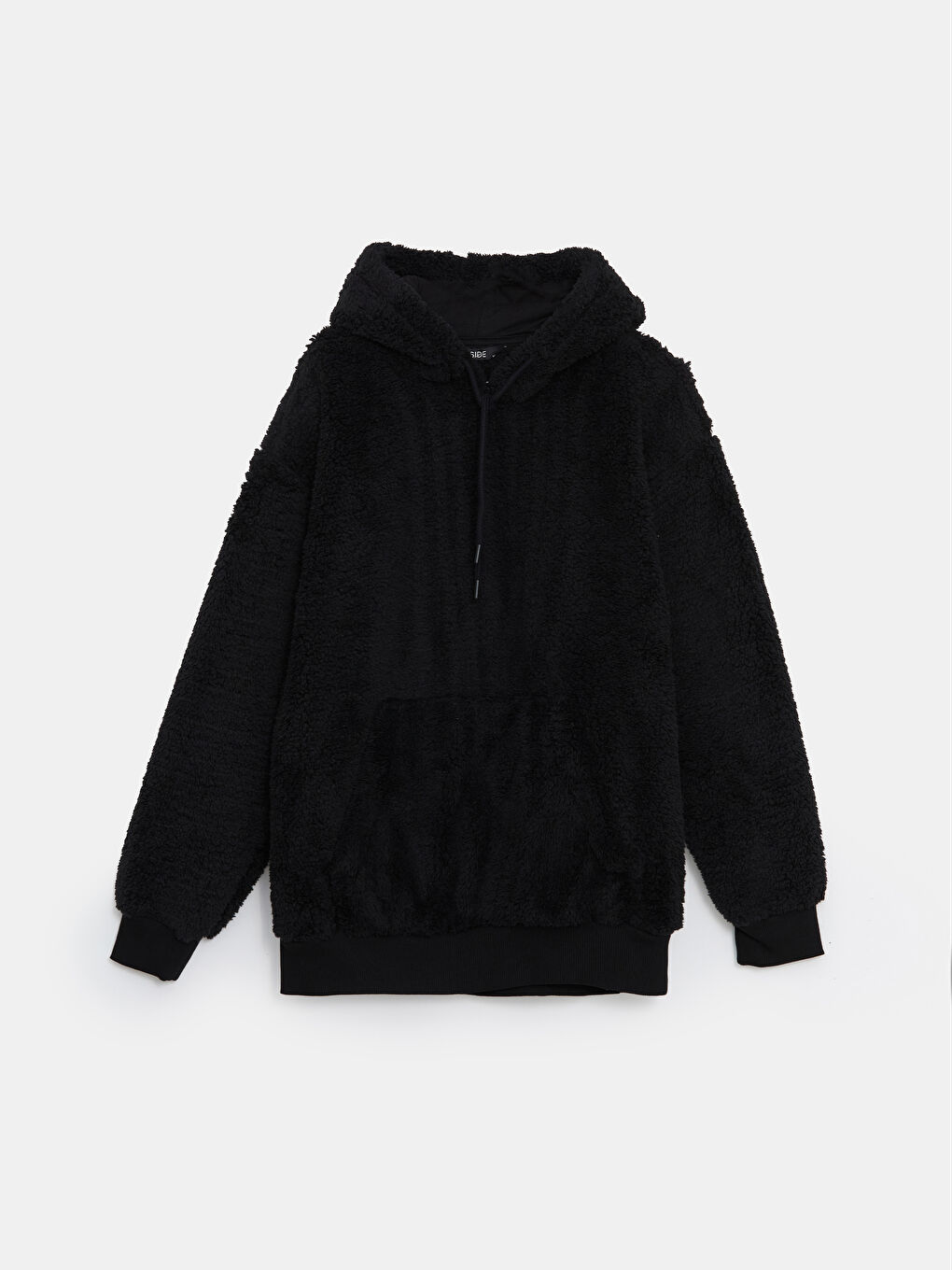 XSIDE Yeni Siyah Uzun Kollu Pelüş Erkek Hoodie