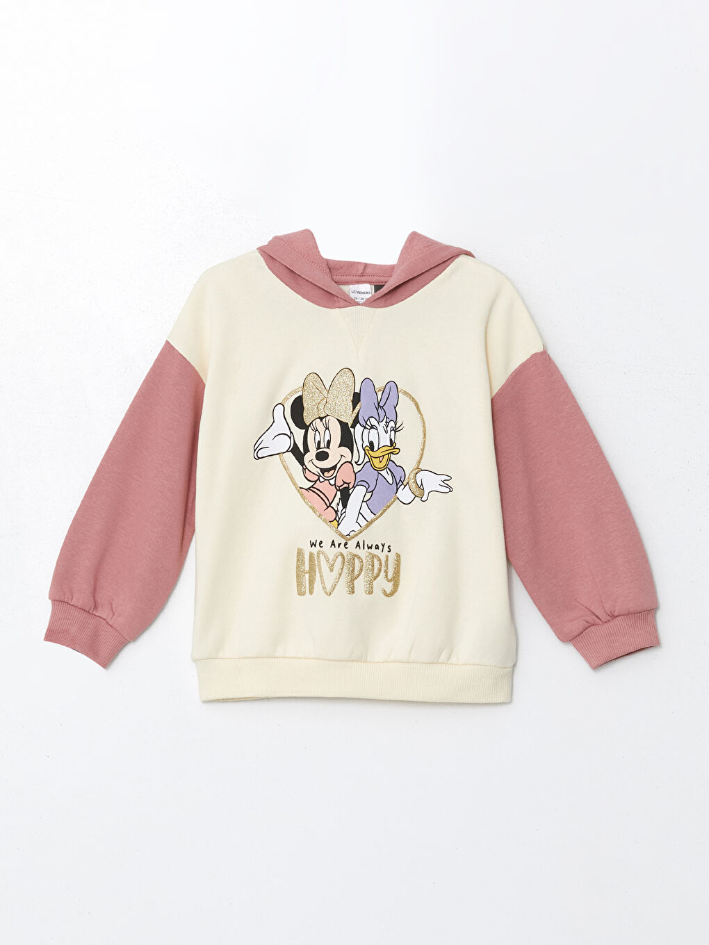 LCW Kids Hooded Minnie Mouse Printed Baby Girls' Tracksuit Set -W4DQ96Z1-R9J
