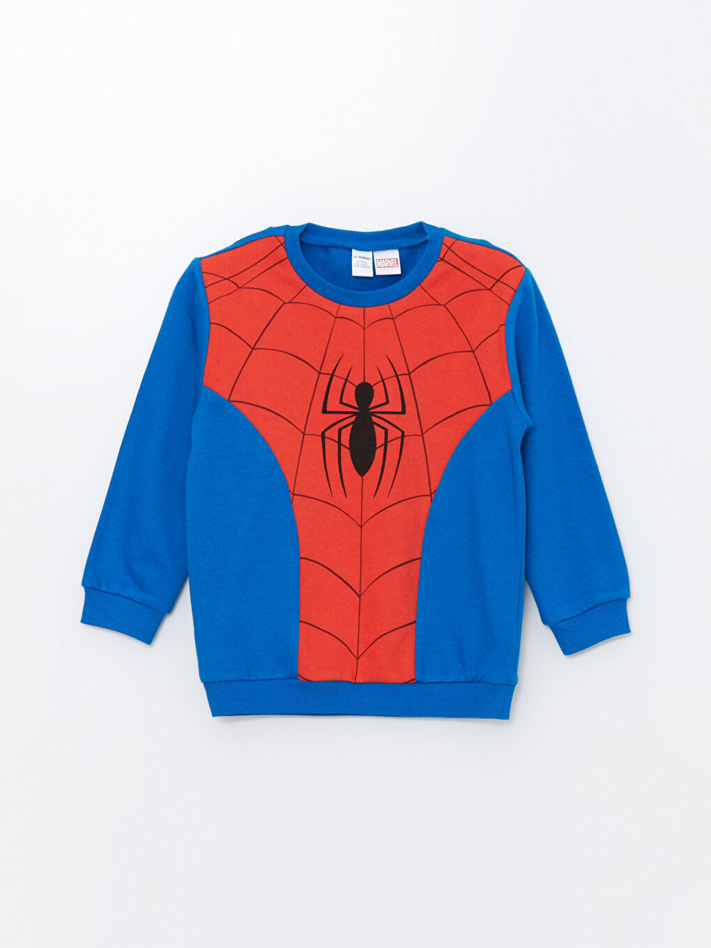 Crew Neck Short Sleeve Spider-Man Printed Baby Boys' Sweatshirt and Sweatpants 2 Pack Set-1