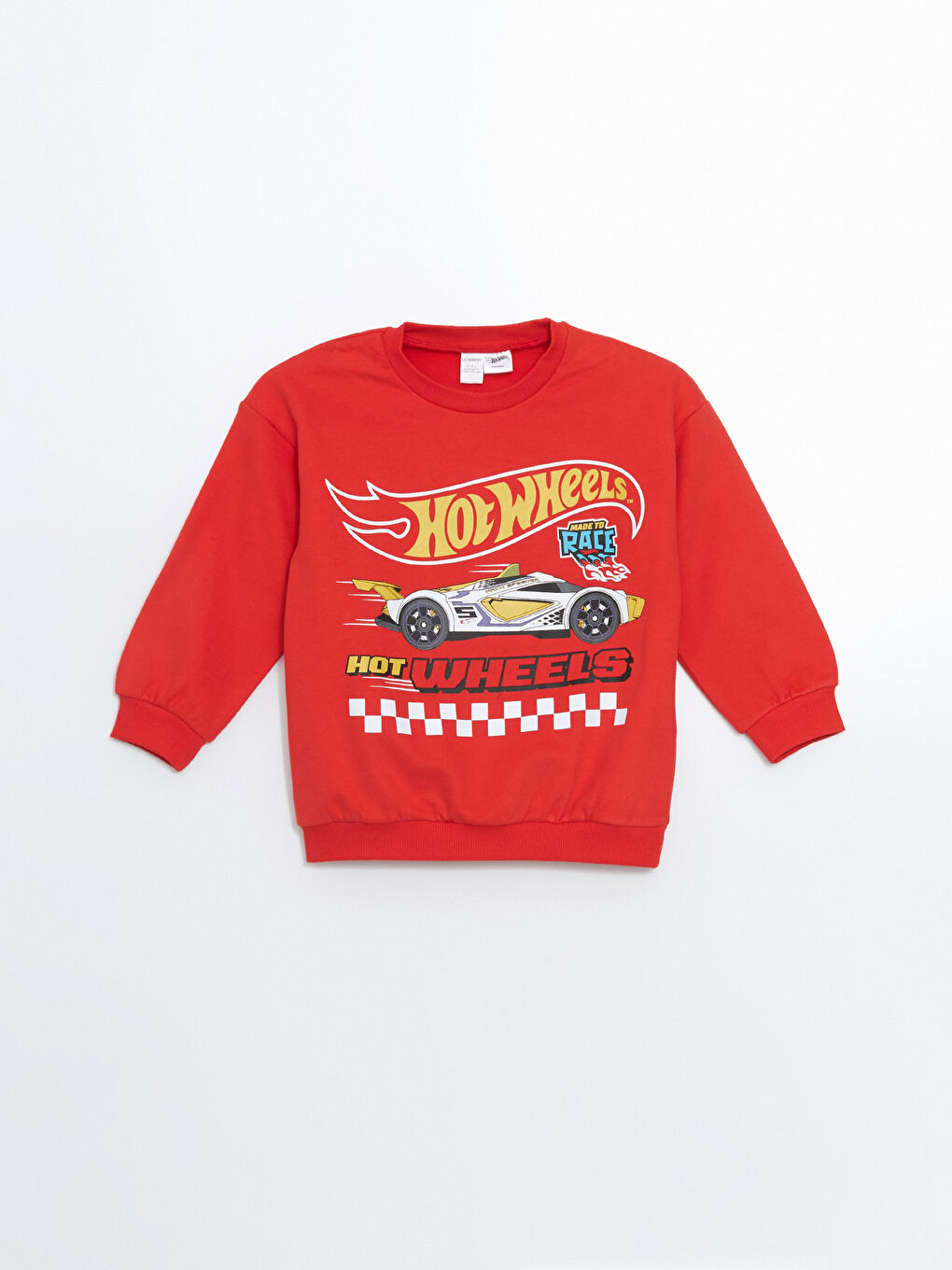 LCW baby Kırmızı Hot Wheels Baskılı Sweatshirt ve Eşofman Alt 2'li - 1