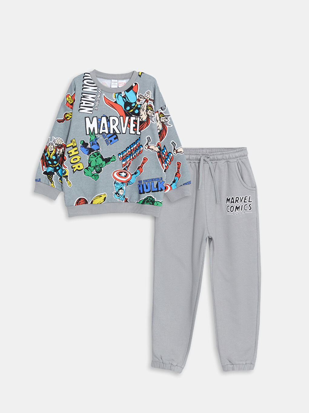 LCW Kids Crew Neck Spider-Man Printed Baby Boys' Tracksuit Set -W4DR40Z1-LRW