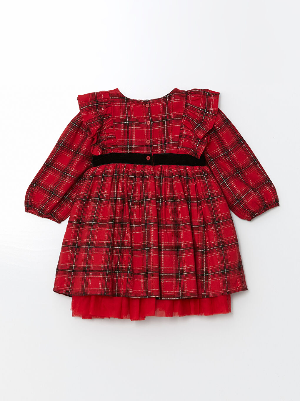 LCW Kids Рокля от фланел с кръгло деколте за момичета -W4DR74Z1-LPA
