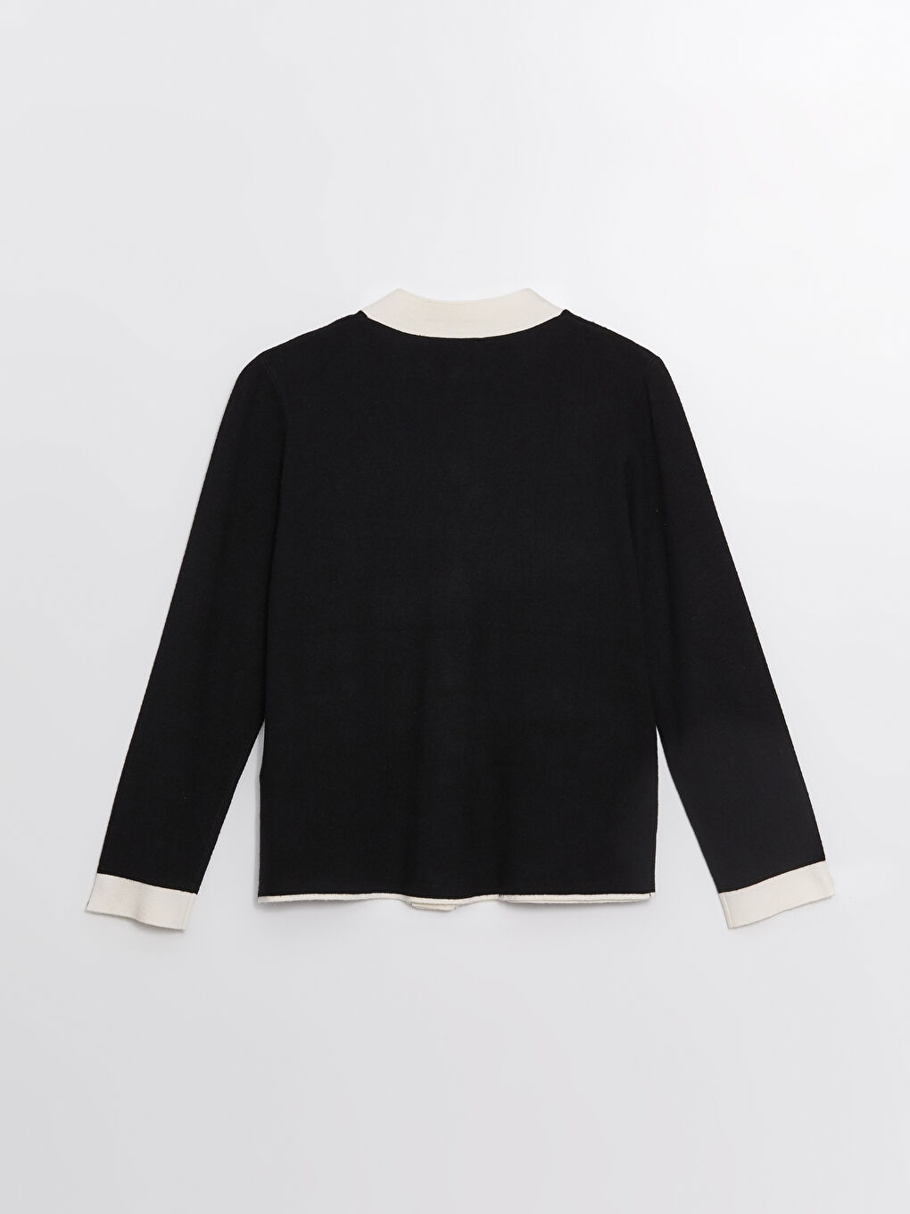 V-ს ფორმის დეკოლტე ქალებისთვის ტრიკოტაჟის კარდიგანი-5