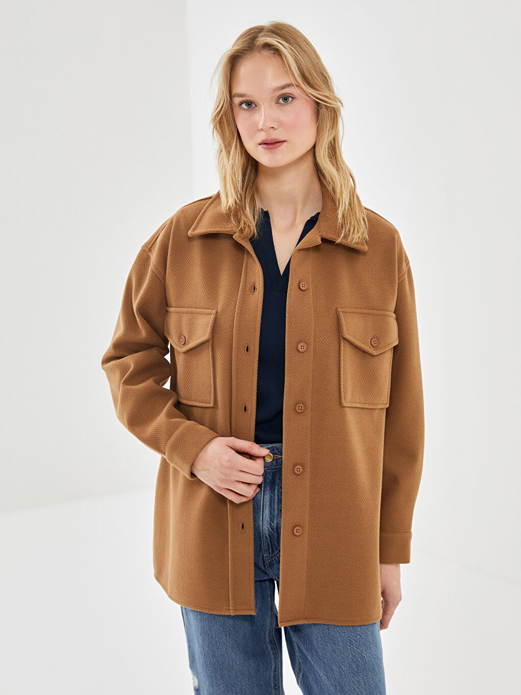 Oversize Women's Shirt Jacket -W4DR77Z8-YJW