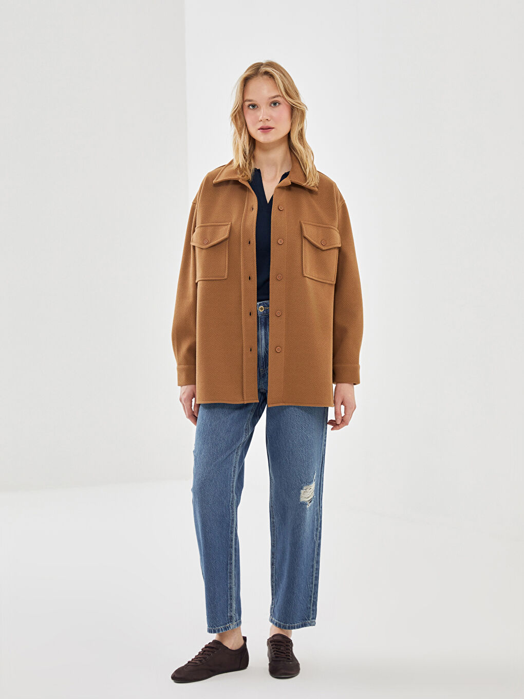 Oversize Women's Shirt Jacket -W4DR77Z8-YJW