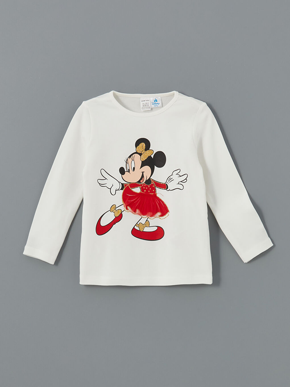 LCW baby Ekru Minnie Mouse Kız Bebek Pijama Takım - 1