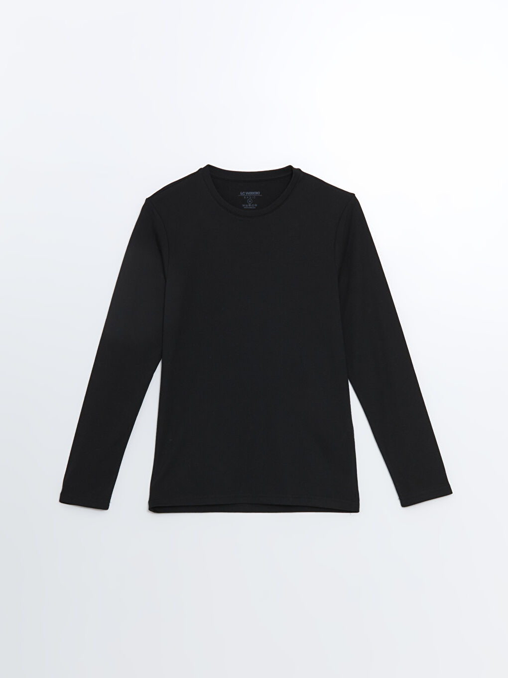 LCWAIKIKI Basic Yeni Siyah Bisiklet Yaka Uzun Kollu Erkek Sweatshirt - 4